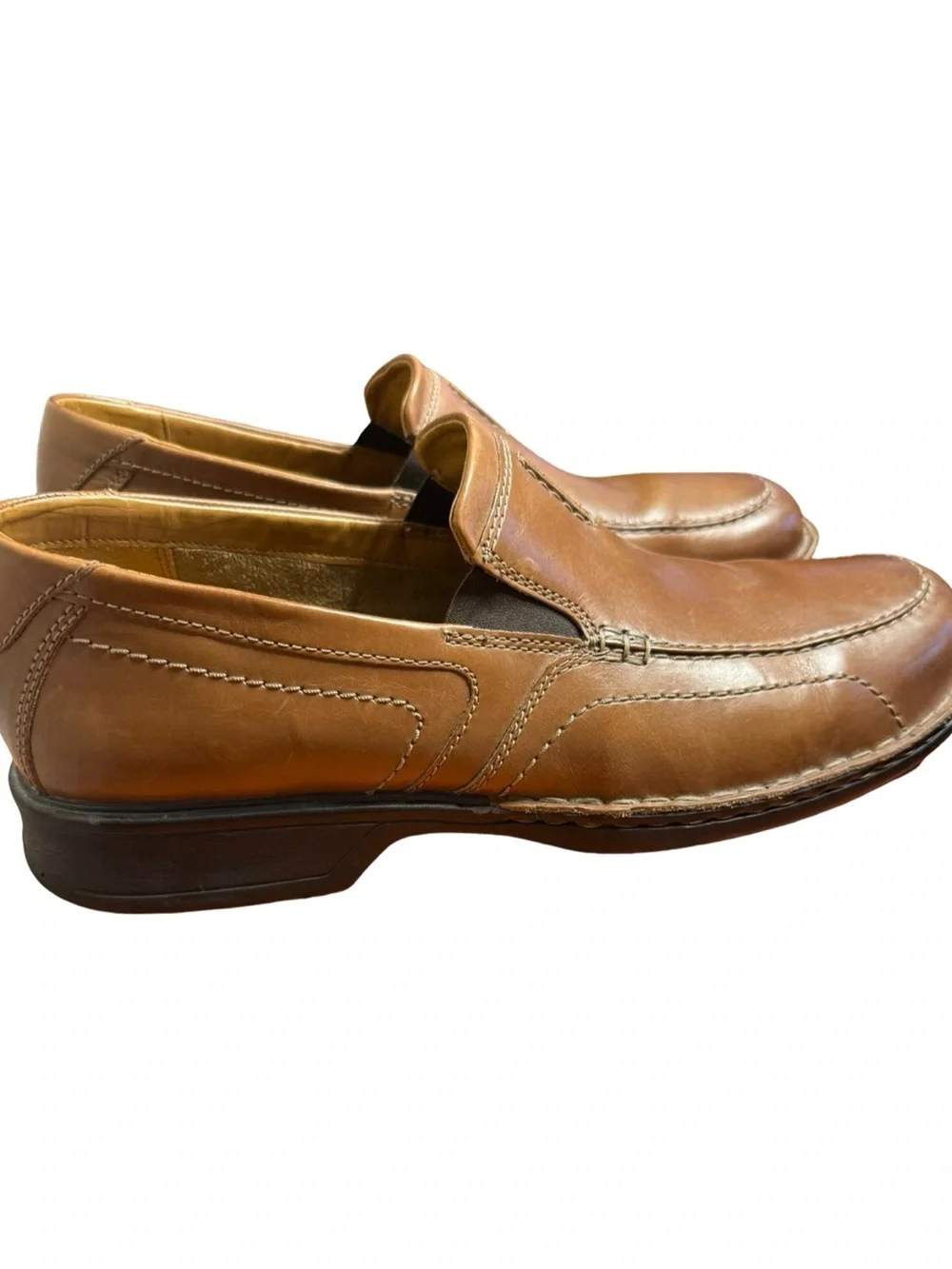 Clarks Northam Racer Slip On Leather‎ Loafer Cognac Men's 13